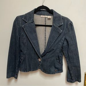 DKNY Jeans Cropped Denim Jacket Size Medium